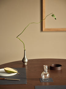 LIND DNA Placemats Nupo - Leather - Anthracite - 45 x 35 cm - 2 pieces