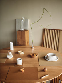 LIND DNA Placemats Nupo - Leather - Nature - 45 x 35 cm - 2 pieces