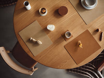 LIND DNA Placemats Nupo - Leather - Nature - 45 x 35 cm - 2 pieces