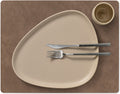 LIND DNA Placemats Nupo - Leather - Brown / Sand - double-sided - 45 x 35 cm - 2 pieces