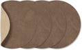 LIND DNA Coasters Nupo - Leather - Brown / Sand - double-sided - 13 x 11 cm - 4 pieces