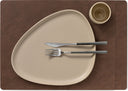 LIND DNA Placemats Nupo - Leather - Dark Brown - 45 x 35 cm - 2 pieces