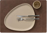 LIND DNA Placemats Nupo - Leather - Dark Brown - 45 x 35 cm - 2 pieces