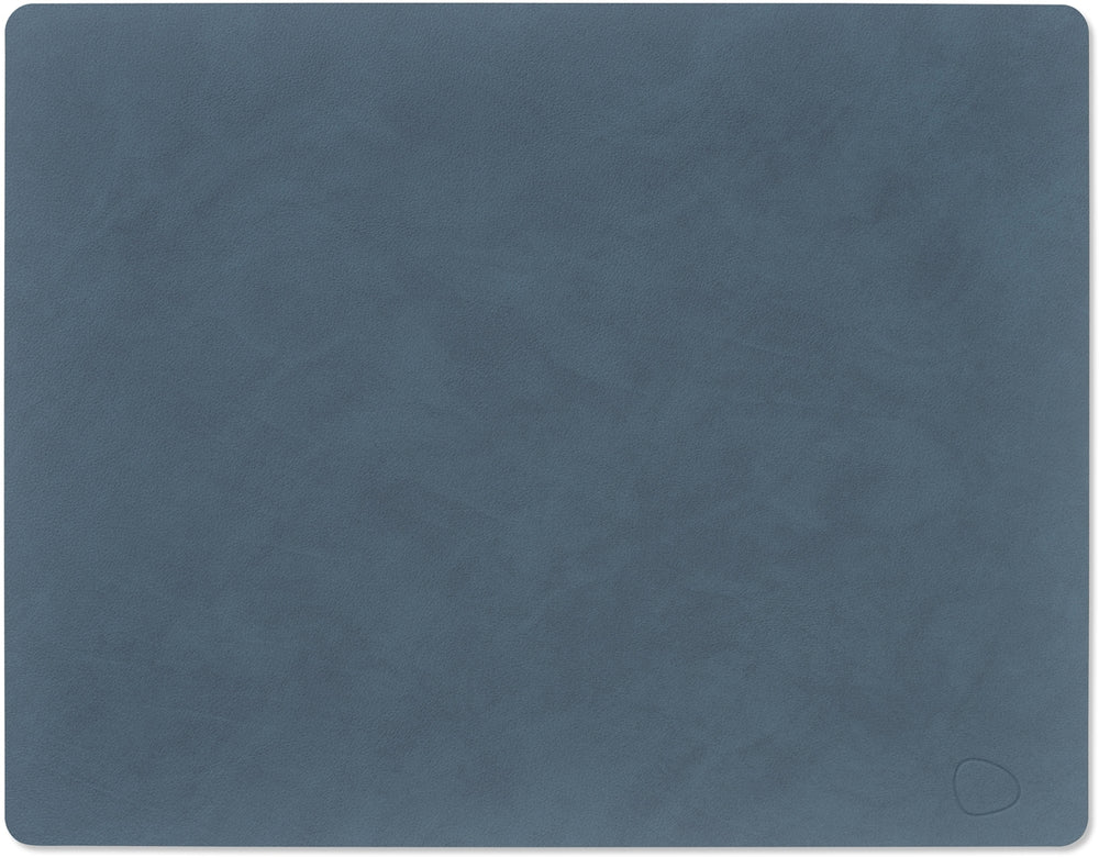 LIND DNA Placemats Nupo - Leather - Dark Blue - 45 x 35 cm - 2 pieces