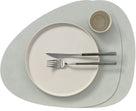 LIND DNA Placemats Nupo - Leather - Metallic - Curved - 44 x 37 cm - 2 pieces