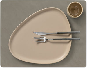 LIND DNA Placemats Nupo - Leather - Flint Grey - 45 x 35 cm - 2 pieces