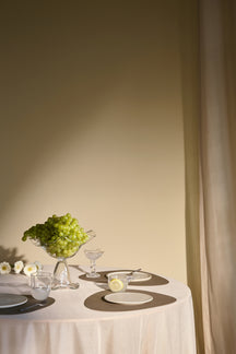 LIND DNA Placemats Nupo - Leather - Flint Grey - Curved - 44 x 37 cm - 2 Pieces