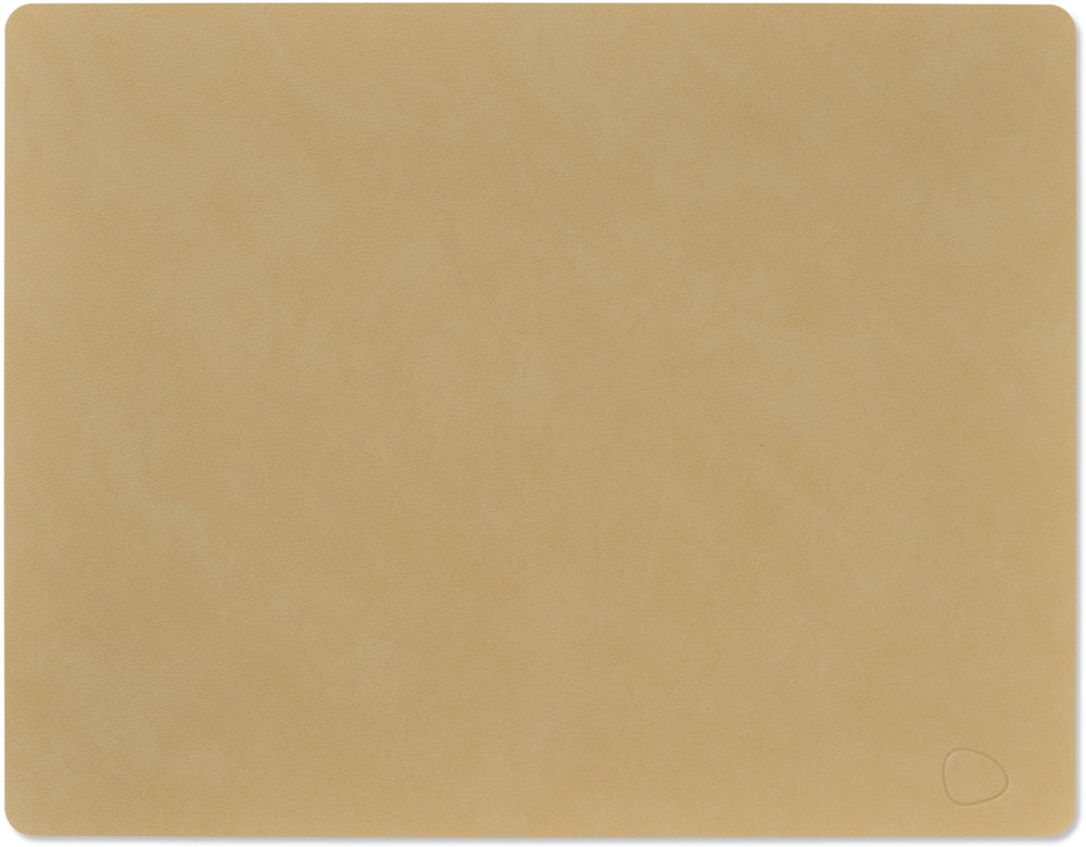 LIND DNA Placemats Nupo - Leather - Khaki - 45 x 35 cm - 2 Pieces
