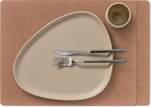 LIND DNA Placemats Nupo - Leather - Old Rose - 45 x 35 cm - 2 pieces