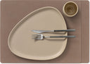 LIND DNA Placemats Nupo - Leather - Truffle - 45 x 35 cm - 2 Pieces