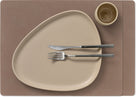 LIND DNA Placemats Nupo - Leather - Truffle - 45 x 35 cm - 2 Pieces