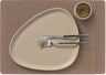 LIND DNA Placemats Nupo - Leather - Truffle - 45 x 35 cm - 2 Pieces