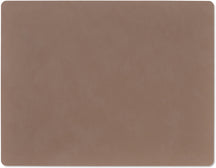 LIND DNA Placemats Nupo - Leather - Truffle - 45 x 35 cm - 2 Pieces