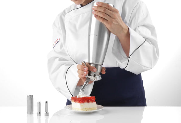 Hendi Whipped Cream Dispenser Stainless Steel 500 ml + Whipped Cream Cartridges 10 pieces