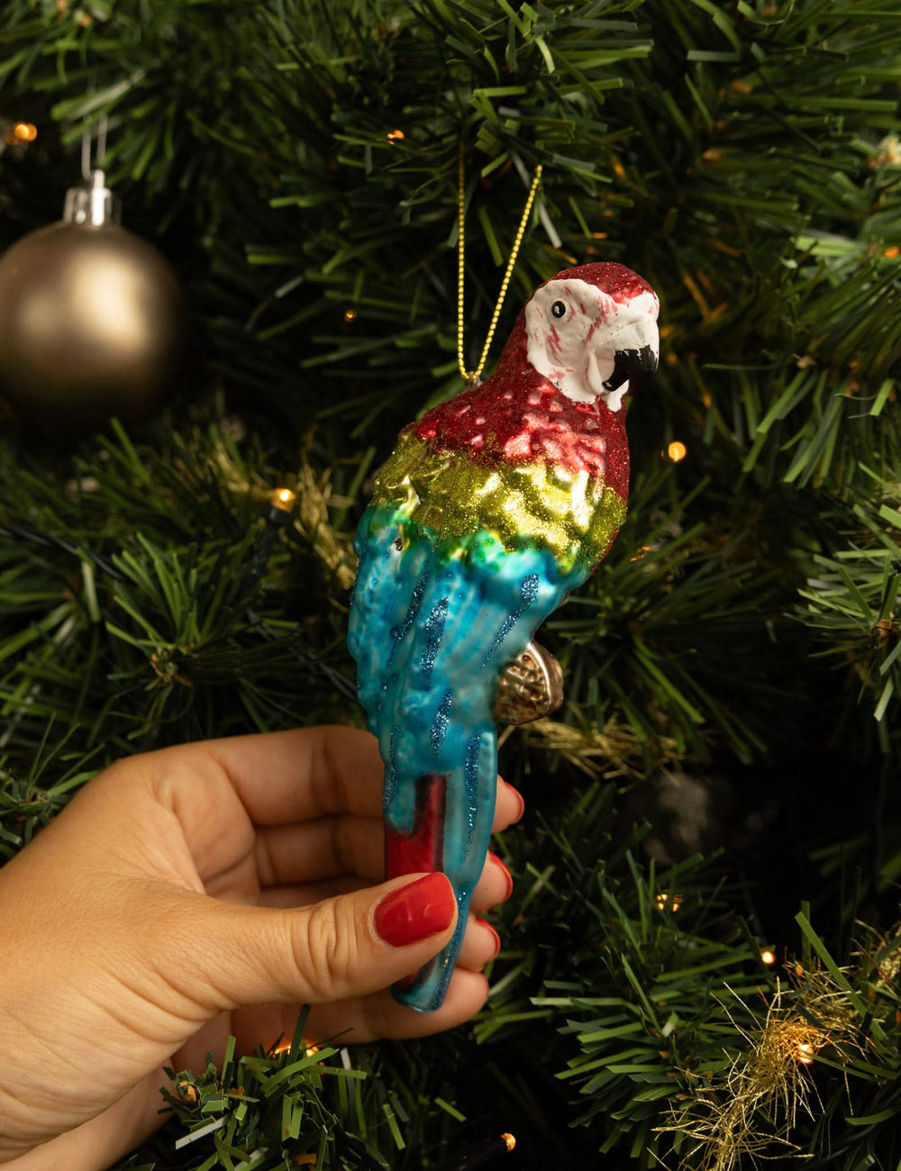 Nordic Light Christmas Ball Parrot 15 cm