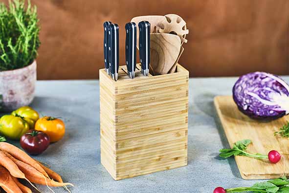 Cookinglife Knife Block Daily Chef 18 x 9 x 22 cm - suitable for 9 knives or kitchen utensils