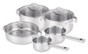 Beka Cookware Set Cicla 5-Piece - without non-stick coating - suitable for all heat sources (Cooking pots, Sauce pans & Sauté pan)