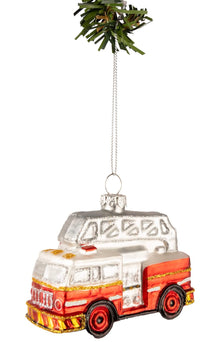 Nordic Light Christmas Ball Fire Engine 9 cm