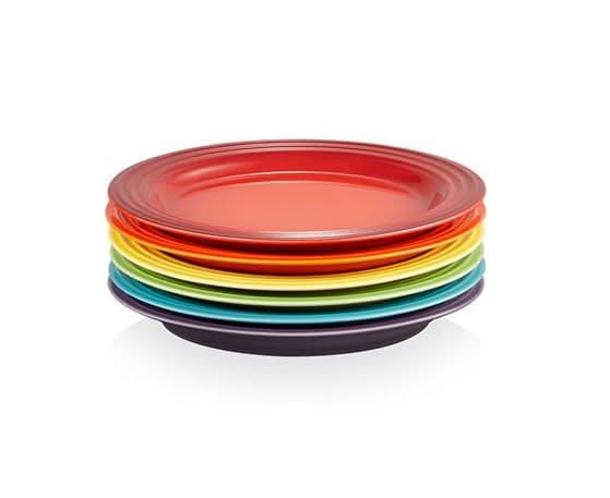 Le Creuset breakfast plate / Dessert plate - Rainbow - ø 22 cm - 6 pieces