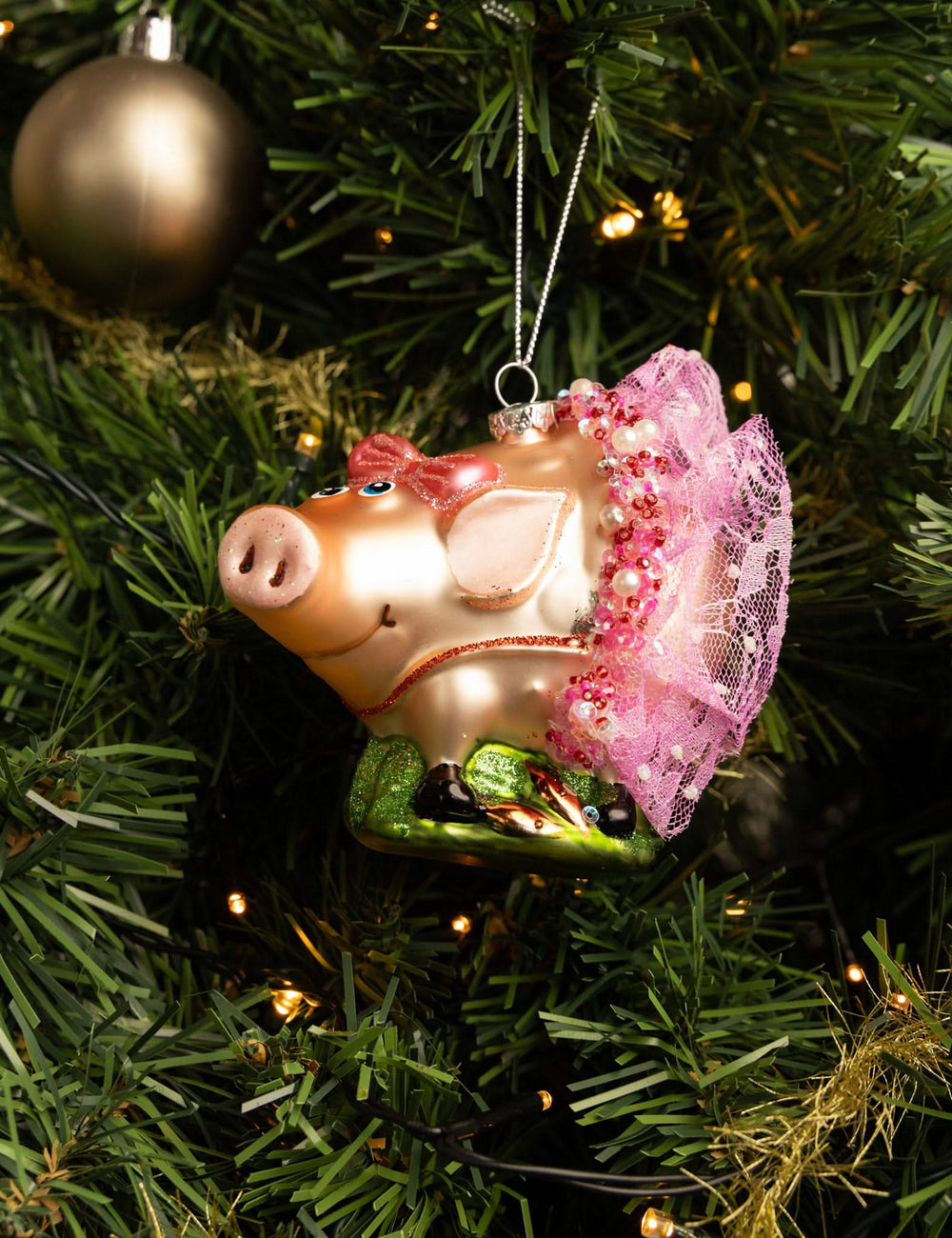 Nordic Light Christmas Ball Pig 10 cm