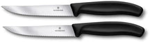 Victorinox Steak knives Swiss Classic - Black - Serrated - 2 pieces