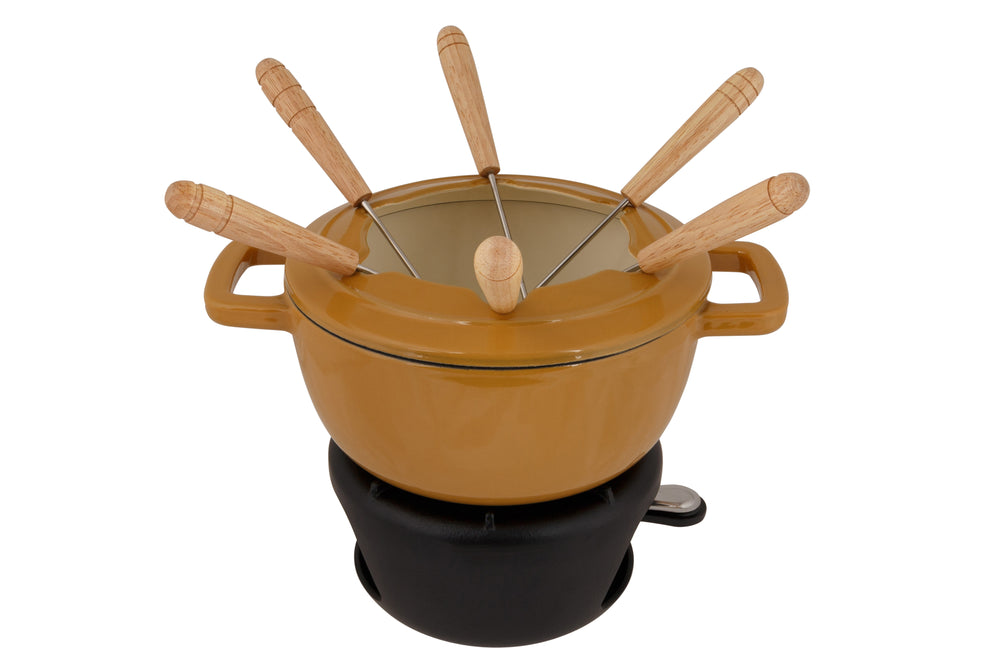 Cosy & Trendy Fondue set Fontestic Cast Iron Amber Gold - Ø 18 cm