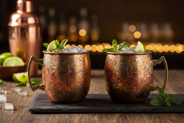 Cosy & Trendy Moscow Mule Cocktail Mugs – Antique Copper – 450 ml – 2 Pieces