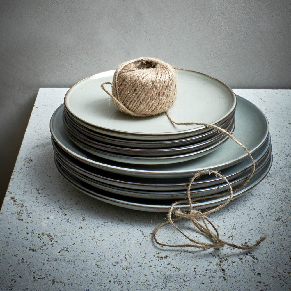 ONA Breakfast Plates / Dessert Plates Freckles Green ø 19.5 cm - 4 Pieces