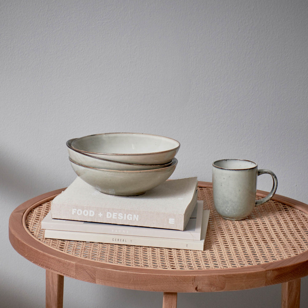 ONA Deep Plates Pasta Plates Freckles Green ø 19.5 cm - 4 Pieces