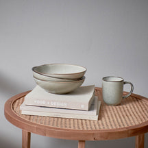 ONA Deep Plates Pasta Plates Freckles Green ø 19.5 cm - 4 Pieces