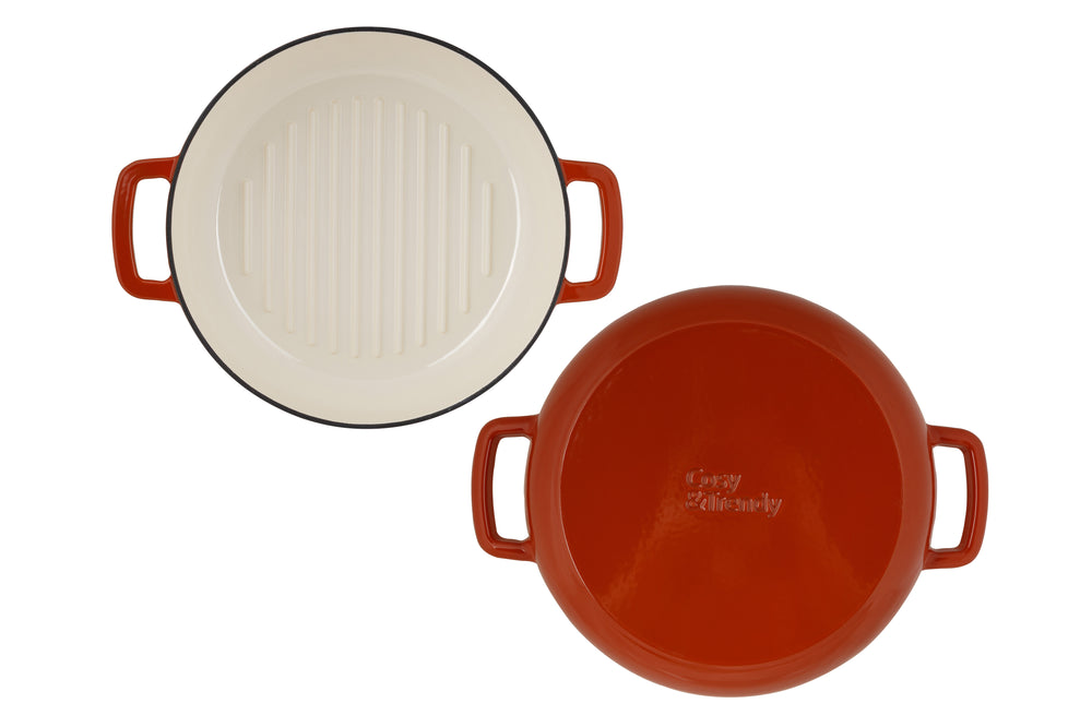 Cosy & Trendy Grill pan Fontestic Cast Iron Rust Ø 28 cm -. Enamelled