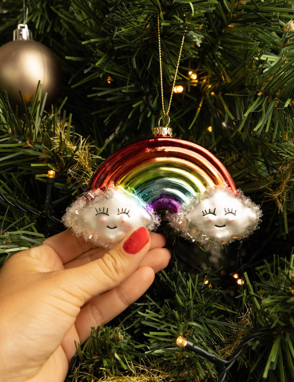 Nordic Light Christmas Ball Rainbow 12 cm