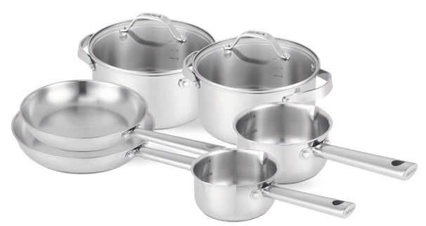 Beka Cookware Set Cicla 6-Piece - without non-stick coating - suitable for all heat sources (Cooking pots, Sauce pans & Frying pans)