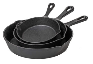 Blackwell Cast Iron Frying Pan Set / Skillets ø 16, 20 & 25 cm - without non-stick coating
