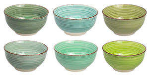 Cookinglife Small Bowls Delice Green ø 12 cm - 6 pieces