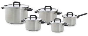 BK Cookware Set Flow Cool 5-piece - Stainless Steel - Cooking pots ø 16, 18, 20, 24 cm & Saucepan ø 16 cm