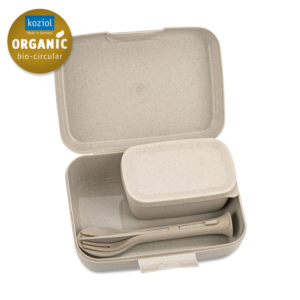 Koziol Lunchbox with Cutlery Set Candy Creme