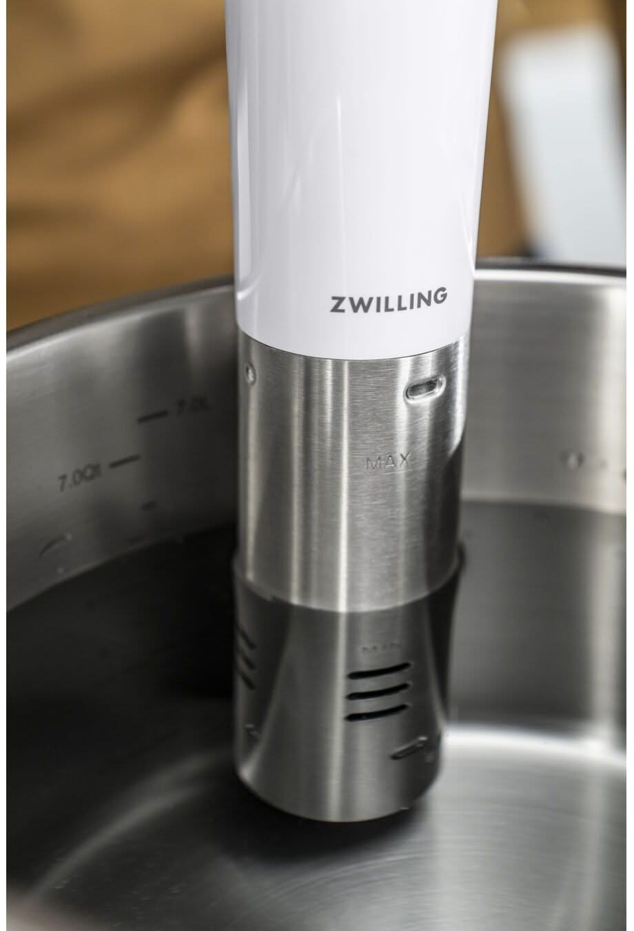 Zwilling Sous Vide Stick Enfinigy - Accurate temperature setting - IPX7 Waterproof - Silver/White