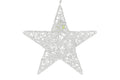 Countryfield Christmas Star Silver Leonie B - with LED timer - Medium