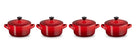 Le Creuset Serving pan / Mini Casserole Signature - cherry red - ø 10 cm / 250 ml - 4 pieces