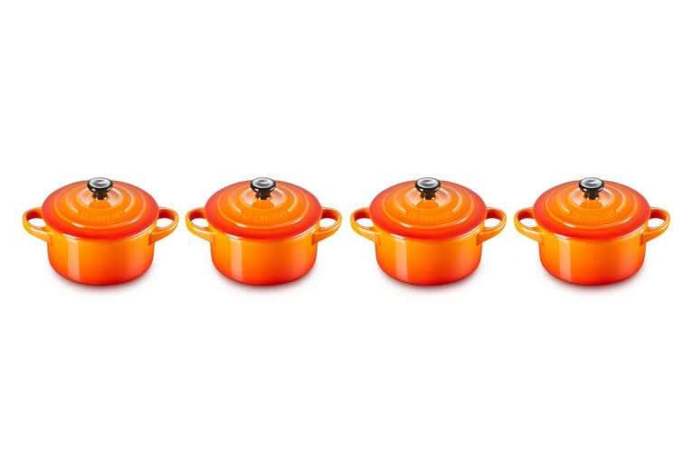 Le Creuset Serving pan / Mini Casserole Signature - Orange red - ø 10 cm / 250 ml - 4 pieces