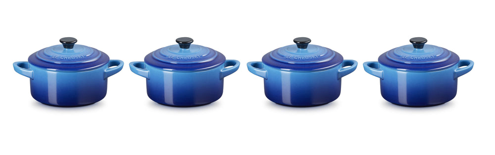 Le Creuset Serving pan / Mini Casserole Signature - Azure - ø 10 cm / 250 ml - 4 pieces