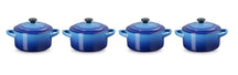 Le Creuset Serving pan / Mini Casserole Signature - Azure - ø 10 cm / 250 ml - 4 pieces