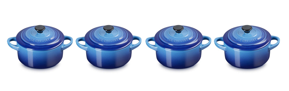 Le Creuset Serving pan / Mini Casserole Signature - Azure - ø 10 cm / 250 ml - 4 pieces