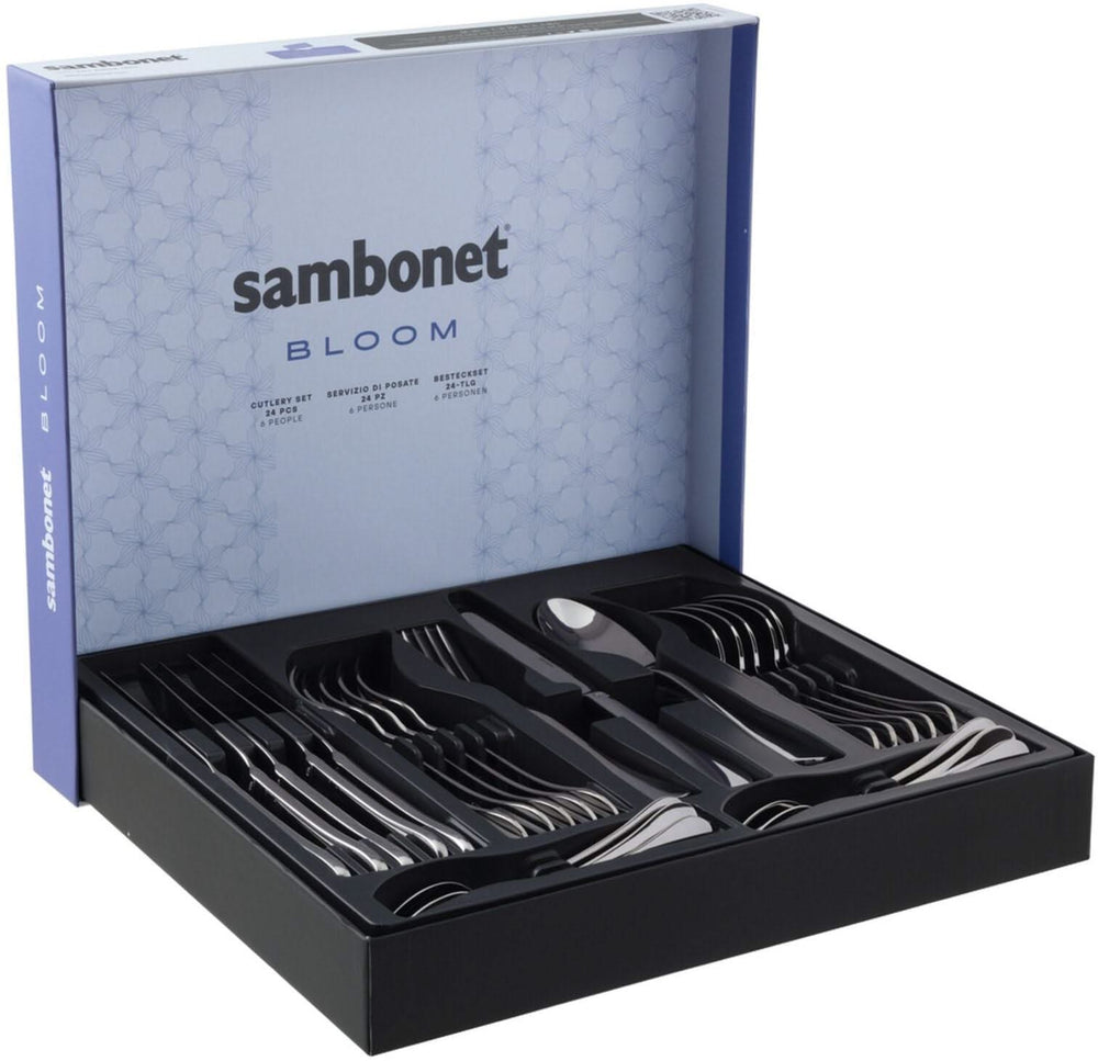 Sambonet Cutlery set Bloom - stainless steel - Monoblock - 24 pieces / 6 people