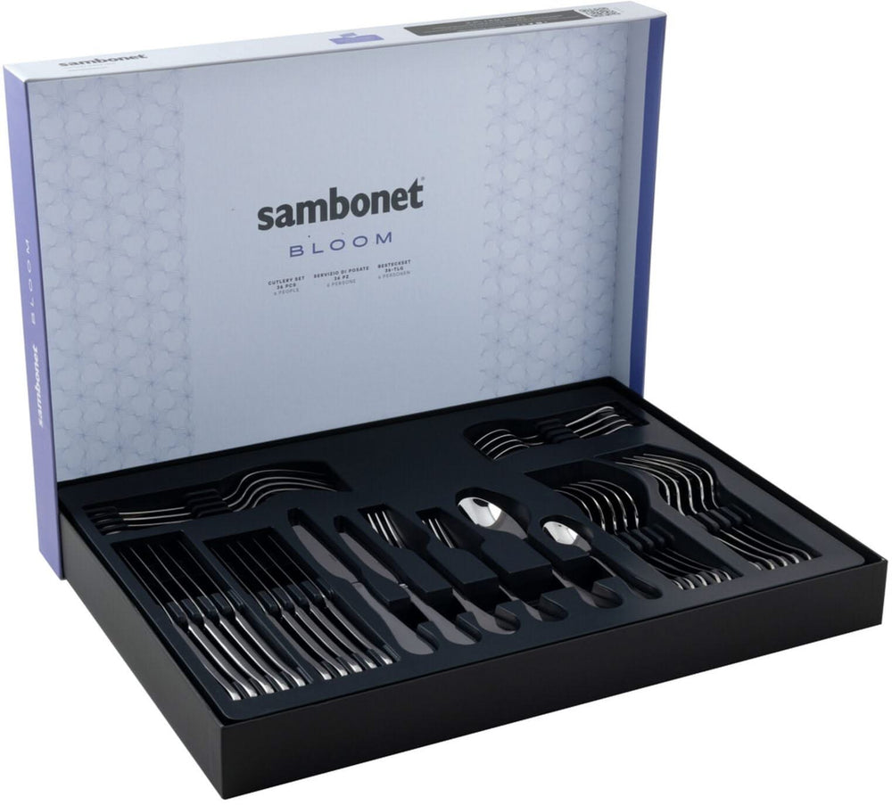 Sambonet Cutlery set Bloom - stainless steel - Monoblock - 36 pieces / 6 people