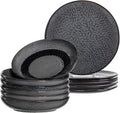 Leonardo Tableware set Matera (dinner plates + Deep plates) - Gray - 12-piece / 6 people