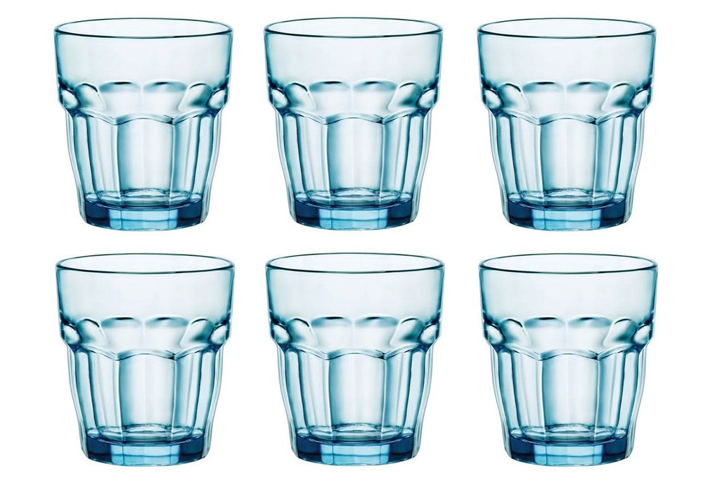 Bormioli Rocco Water glasses Rock Bar - Blue - 270 ml - 6 pieces