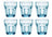 Bormioli Rocco Water glasses Rock Bar - Blue - 270 ml - 6 pieces