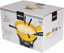 Boska Fondue set Cheesy - 6 people - yellow/black - 1.3 liters